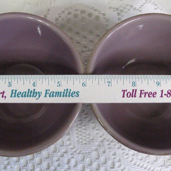 Lenox French Perle Groove Violet Purple 2 Bowls Soup Cereal 6" Stoneware - Picture 7 of 7